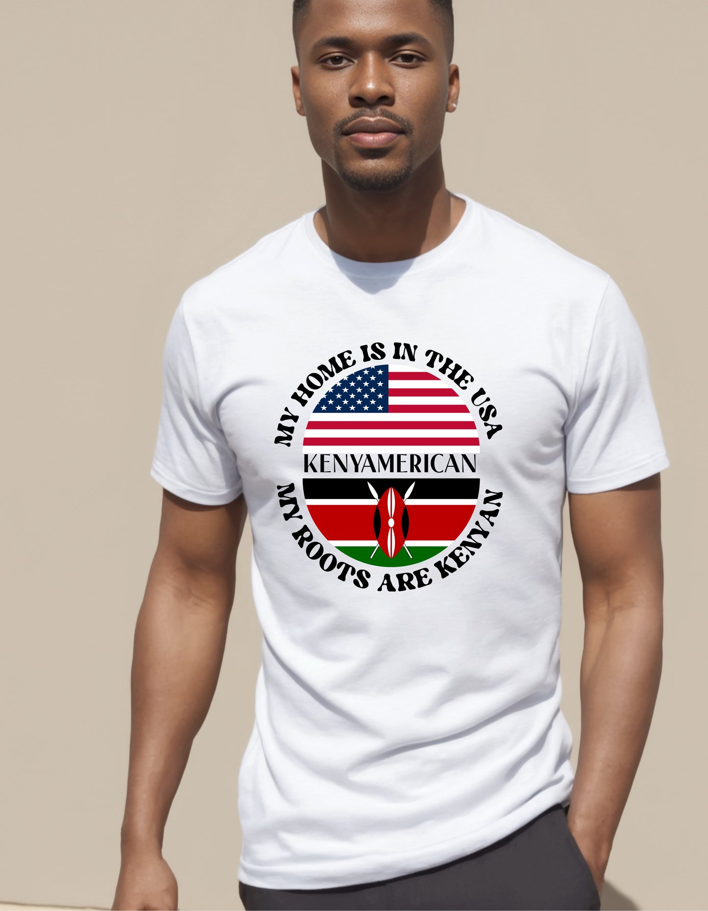 Home is USA My Roots Kenyan dual nationality patriotic sweatshirt or Tshirt (Copy)