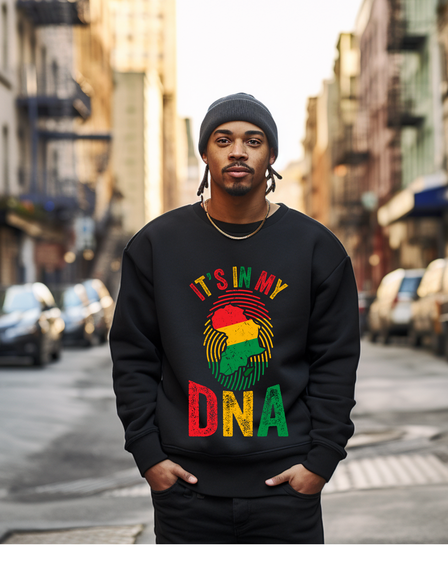 It’s in my DNA black history month with fingerprints and African map sweatshirt or Tshirt comfortable fit