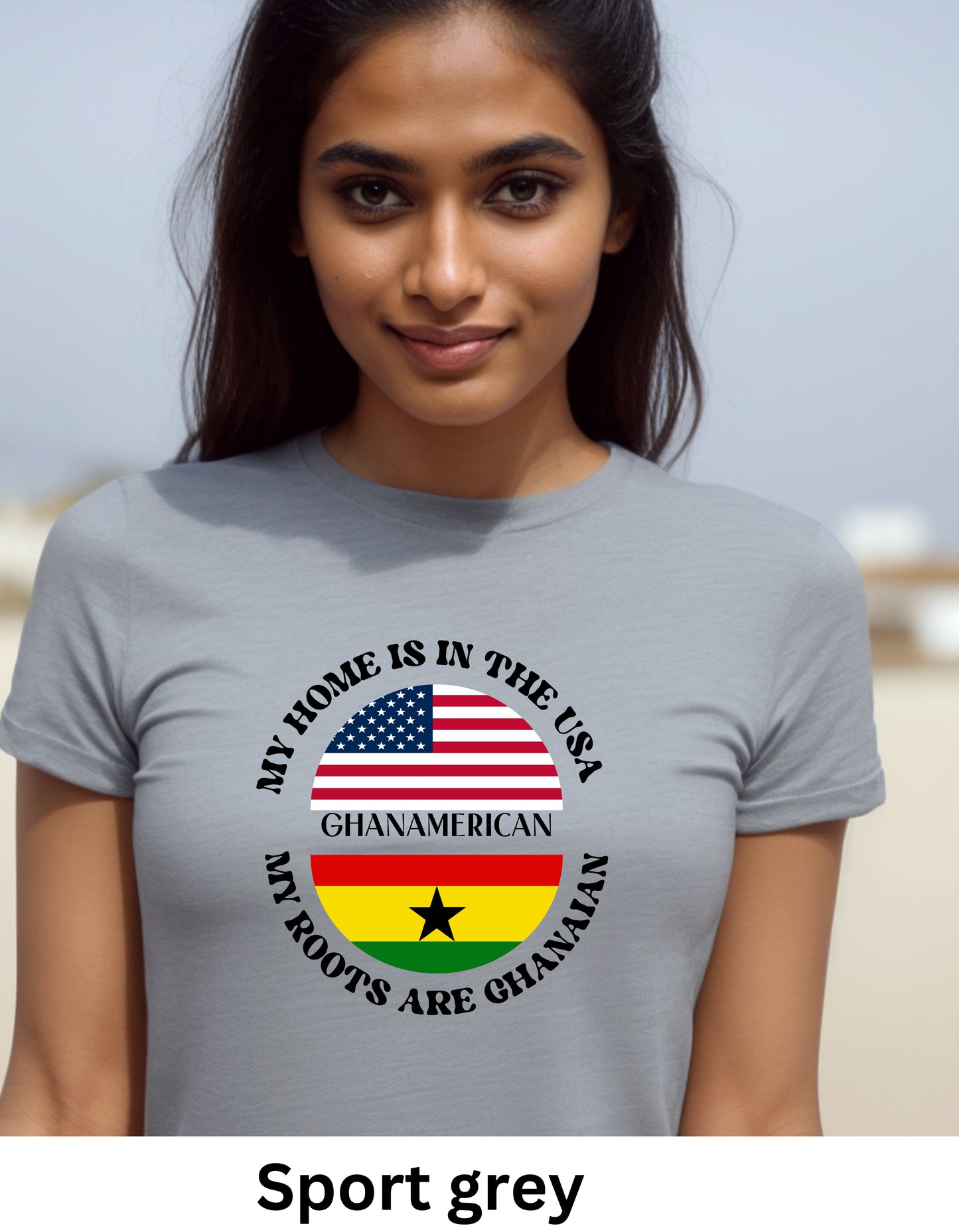 Home is USA My Roots Ghanaian unisex dual nationality patriotic sweatshirt or Tshirt (Copy) (Copy)