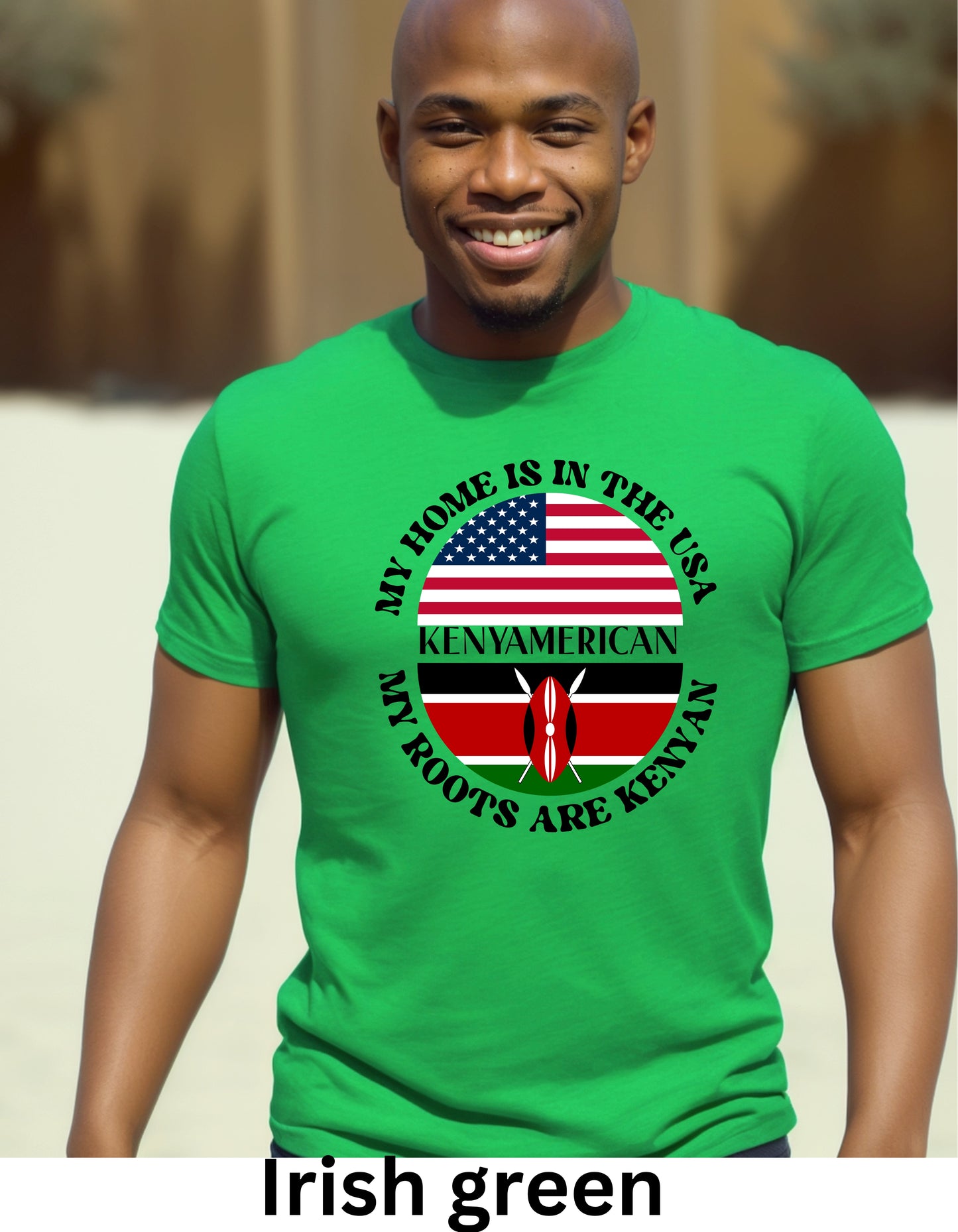 Home is USA My Roots Kenyan dual nationality patriotic sweatshirt or Tshirt (Copy)