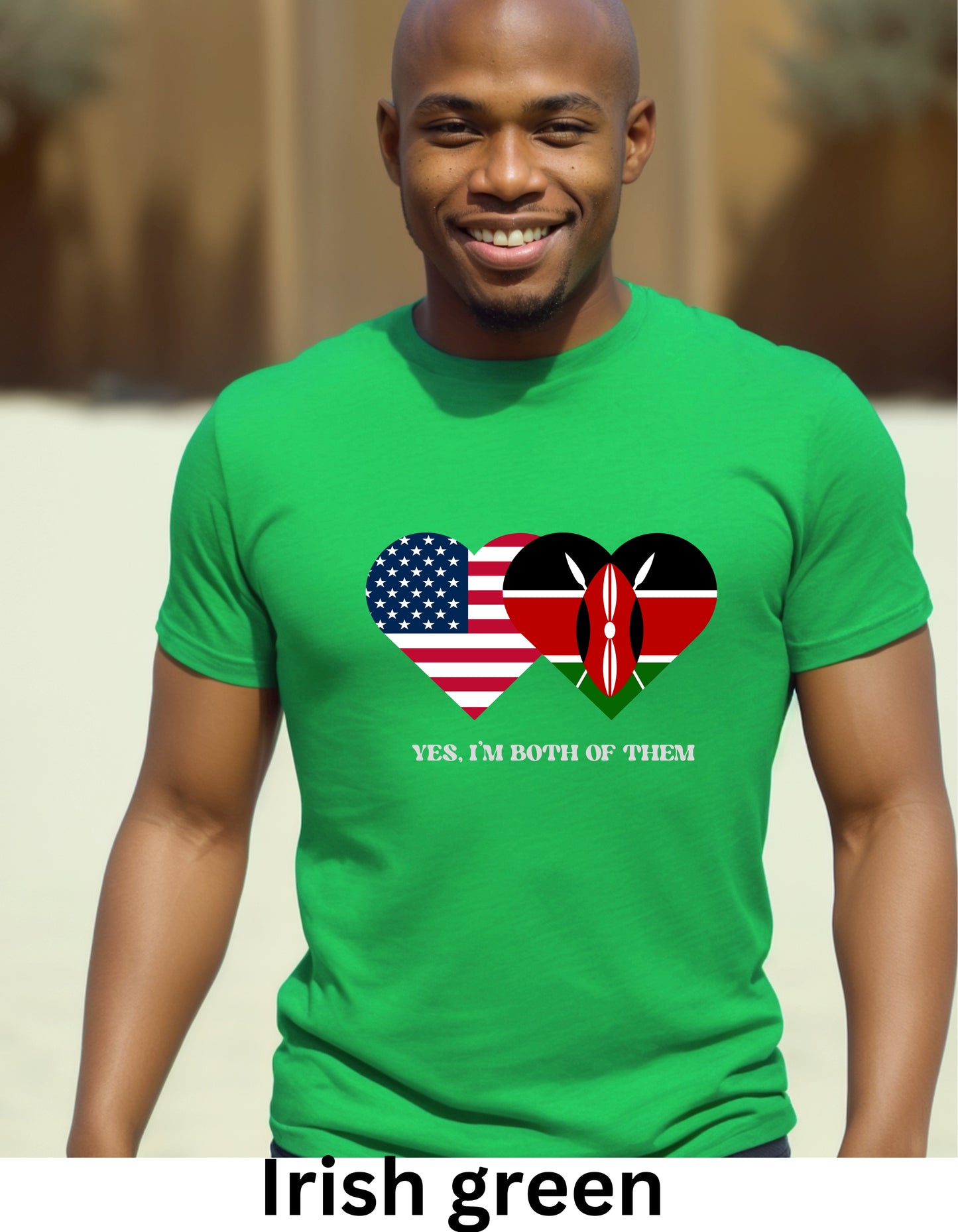 Yes I’m from both with 2 countries flags Kenya USA dual nationality patriotic sweatshirt or Tshirt (Copy) (Copy)