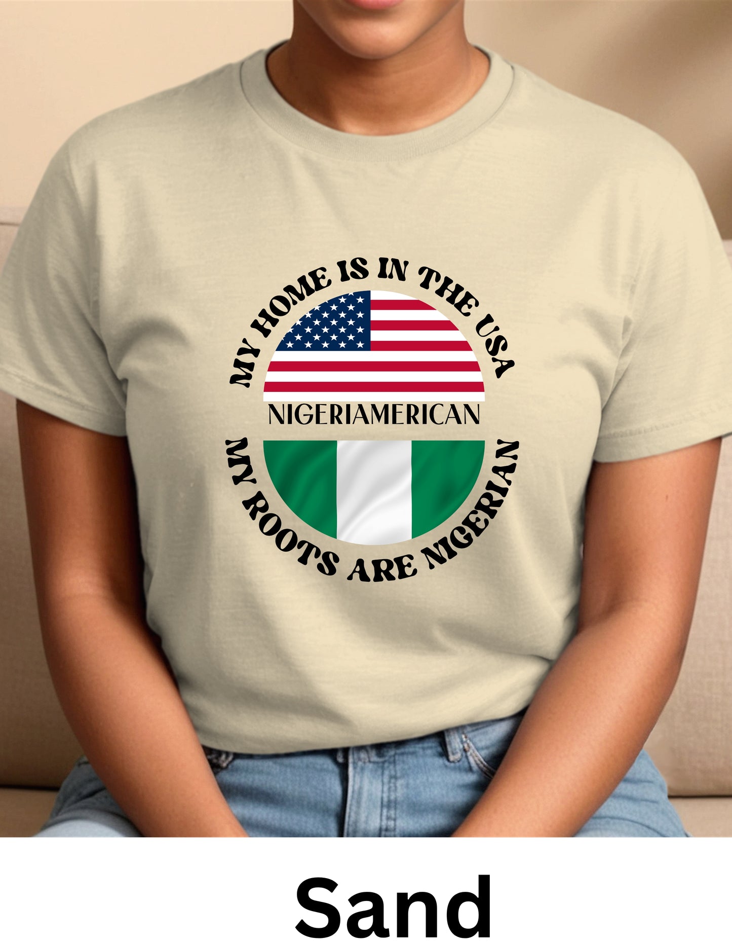 Home is USA My Roots Ghanaian unisex dual nationality patriotic sweatshirt or Tshirt (Copy) (Copy) (Copy)