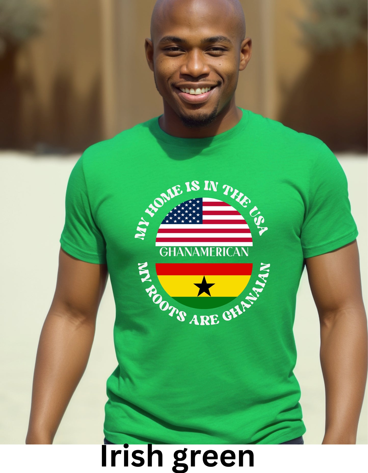 Home is USA My Roots Ghanaian unisex dual nationality patriotic sweatshirt or Tshirt (Copy) (Copy)