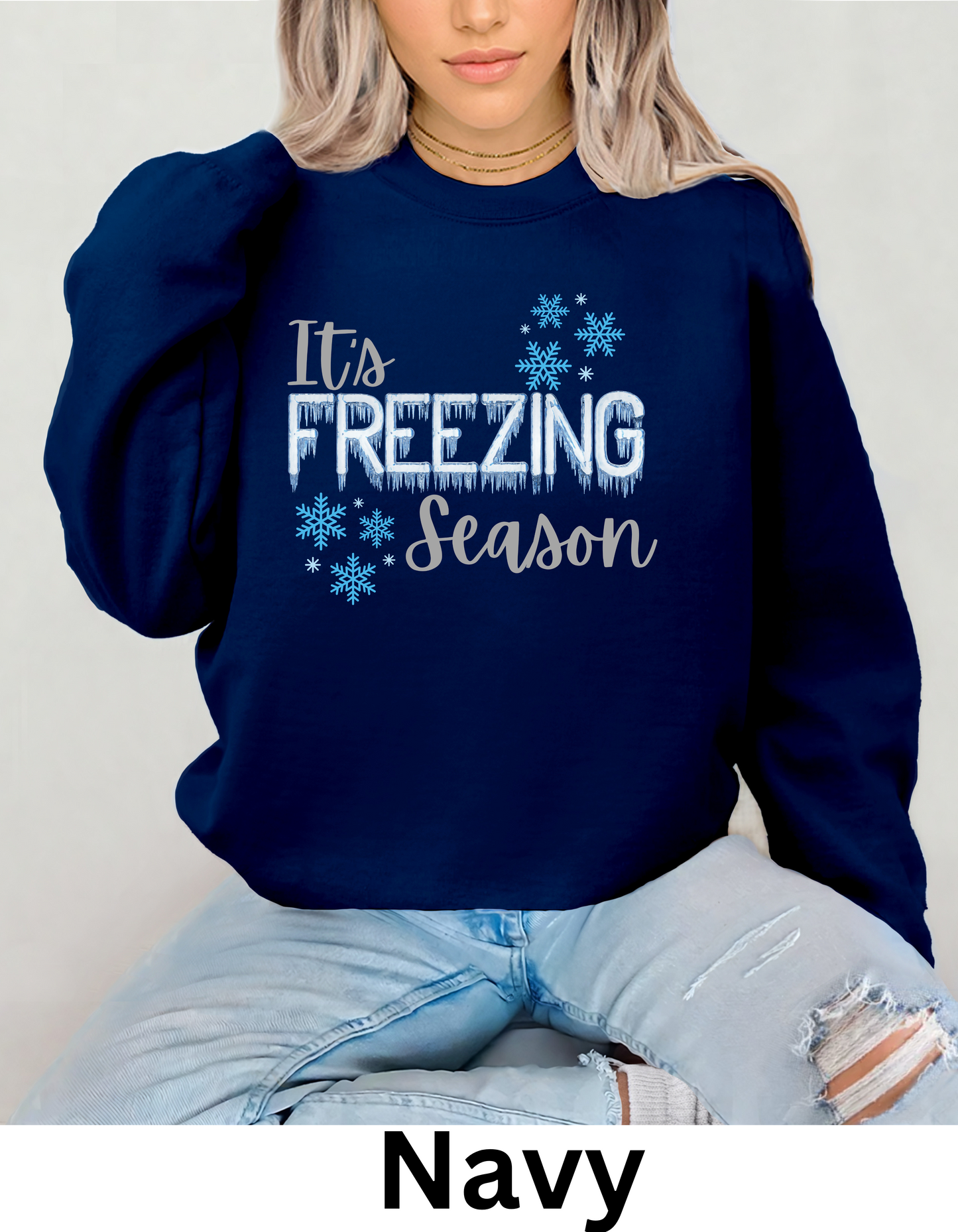 It’s freezing teacher, nurse , OT,SLP sweatshirt or tshirt in real sequin letters and shiny football