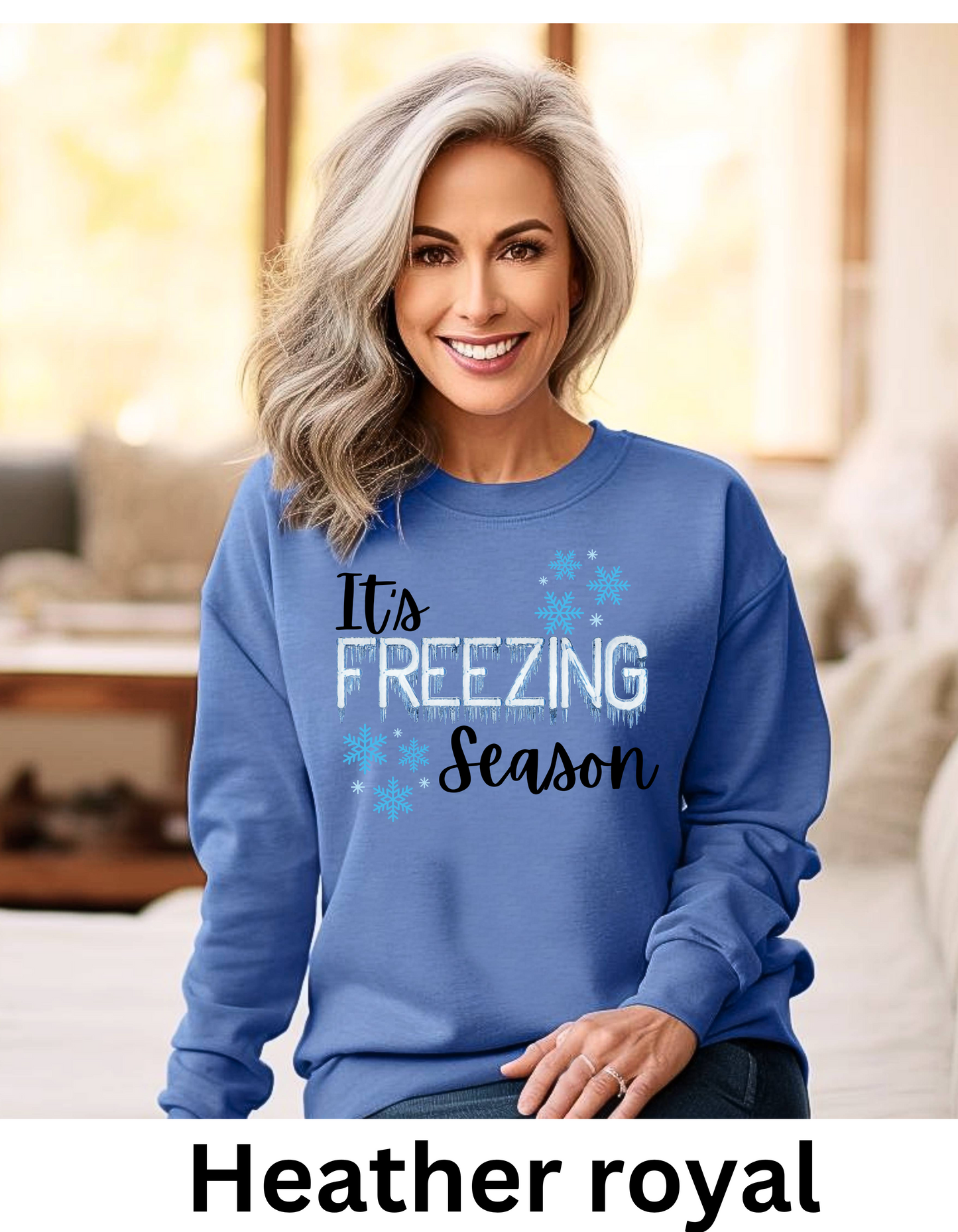 It’s freezing teacher, nurse , OT,SLP sweatshirt or tshirt in real sequin letters and shiny football