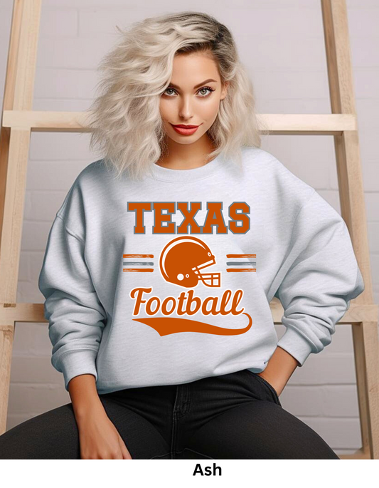 Texas college football sweatshirt or tshirts and shiny football (Copy)