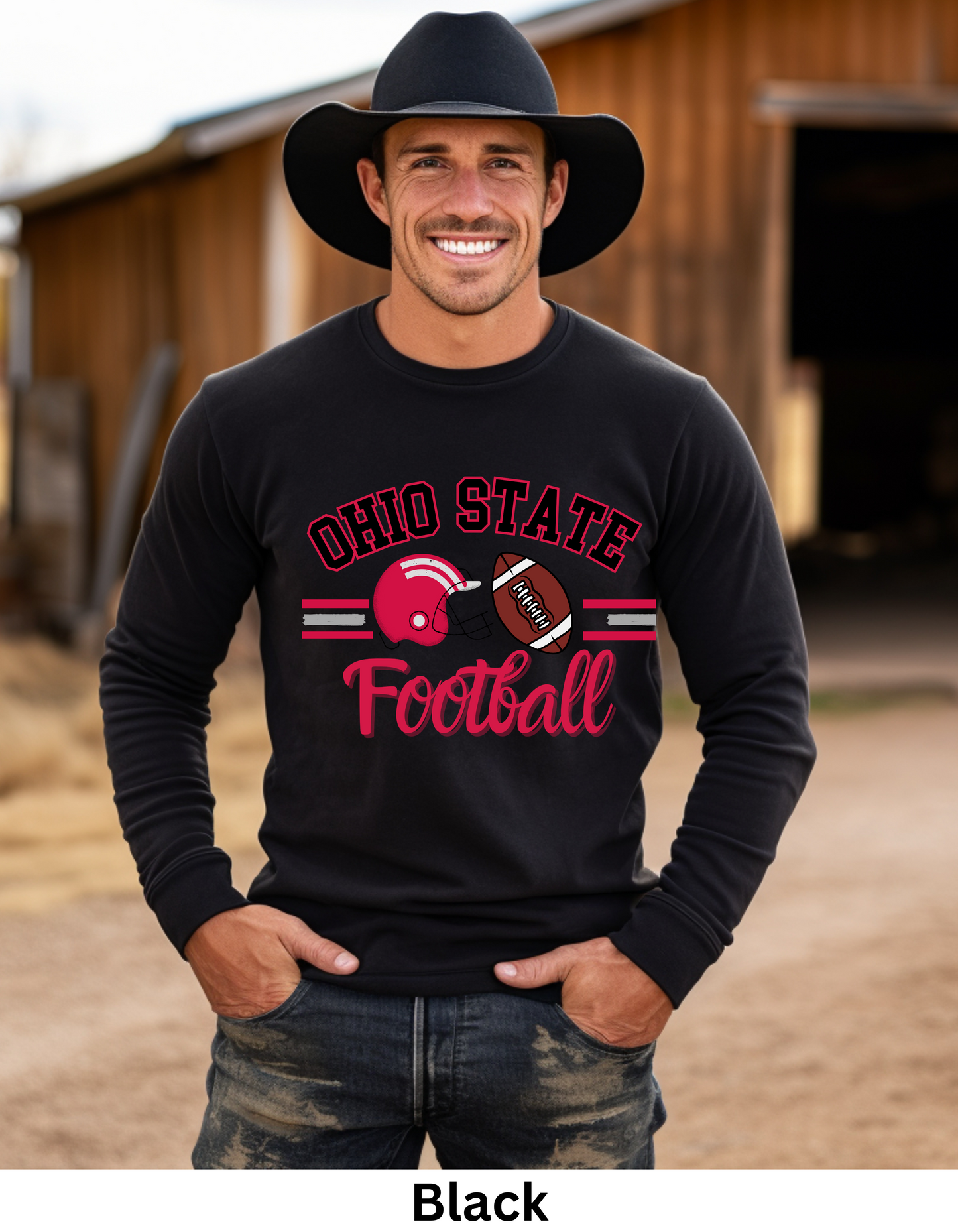 Ohio college football sweatshirt or tshirts and shiny football (Copy) (Copy)