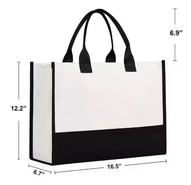 Large customized Canvas tote bag with bottle pocket,top zipper and inside pocket