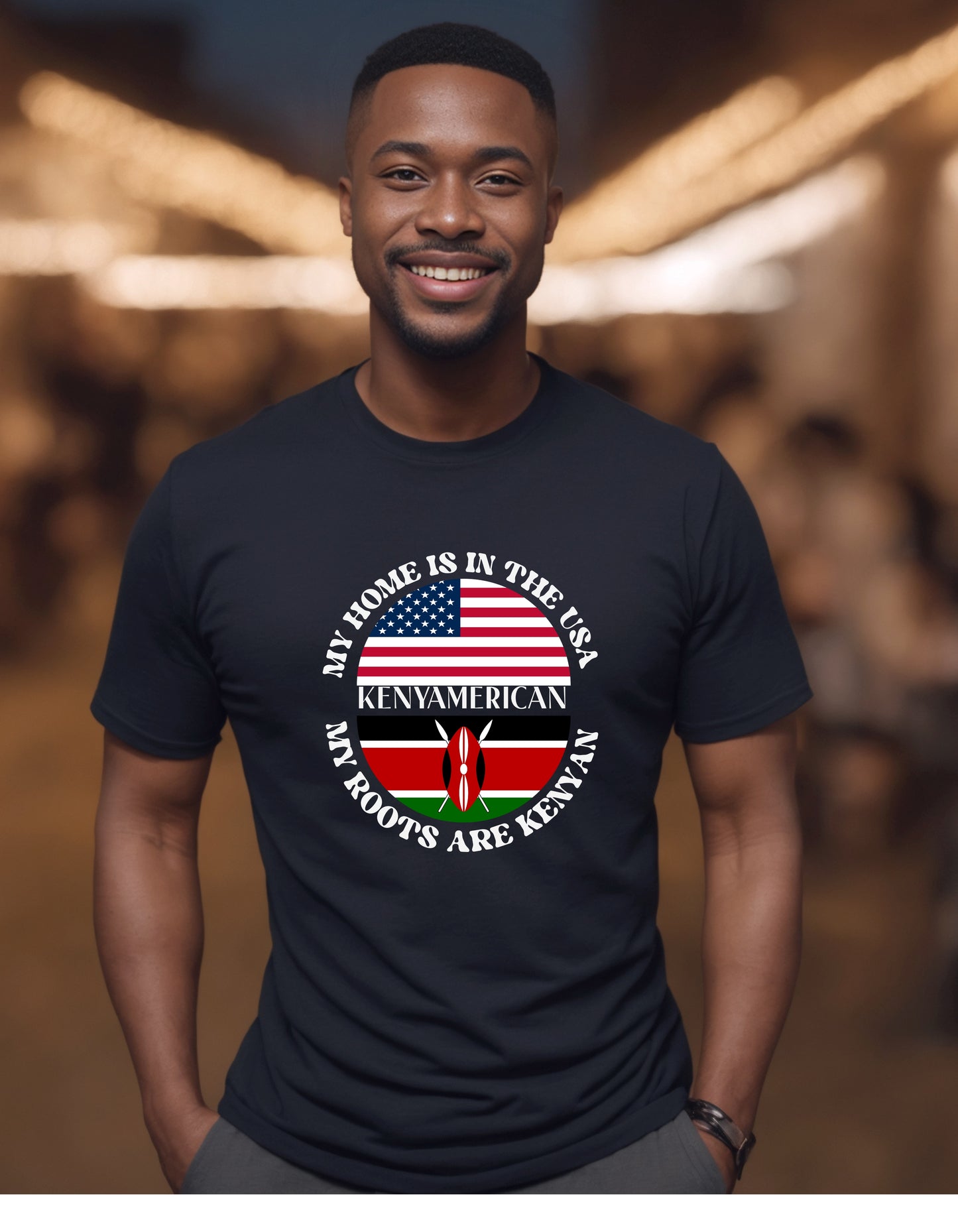 Home is USA My Roots Kenyan dual nationality patriotic sweatshirt or Tshirt (Copy)