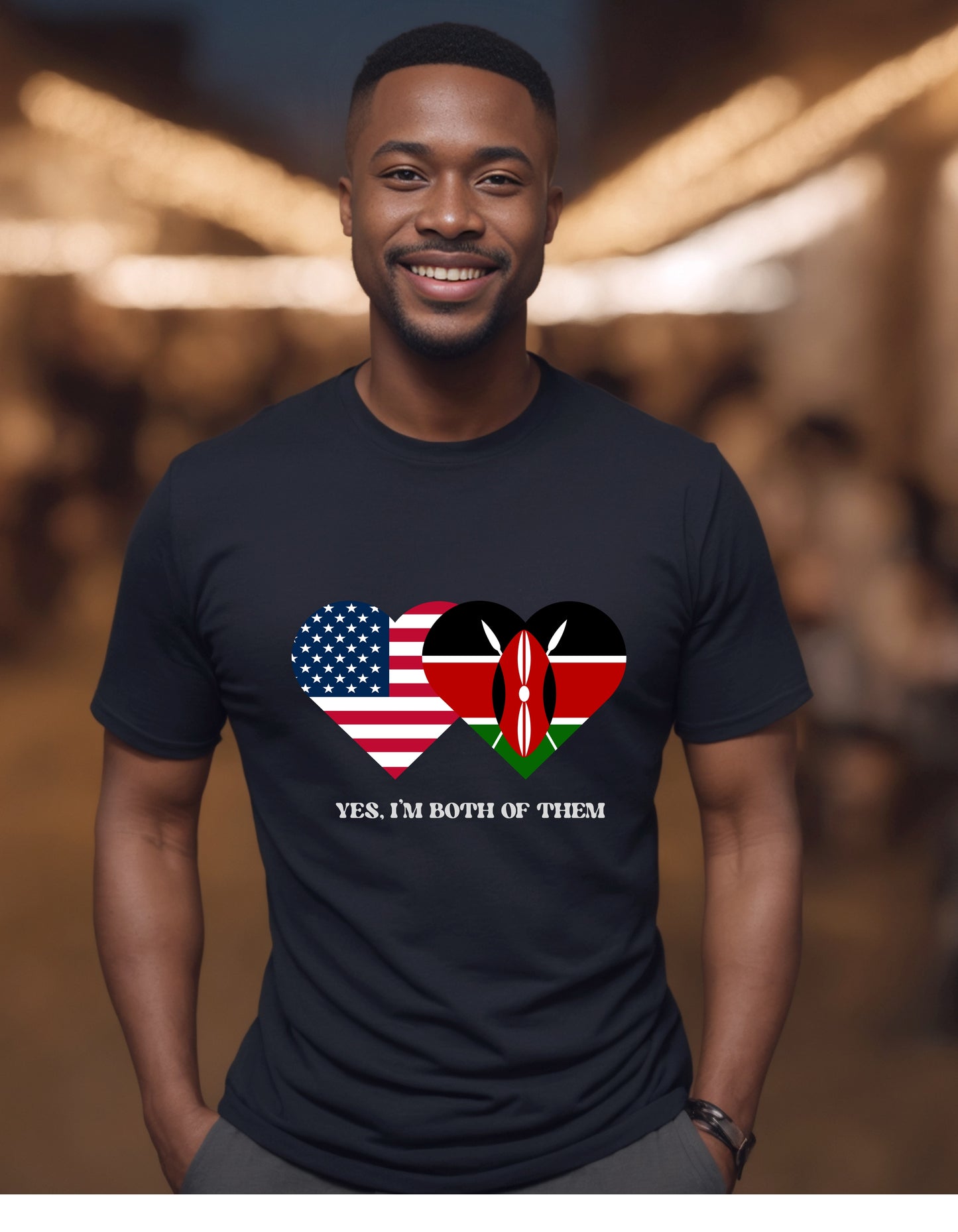 Yes I’m from both with 2 countries flags Kenya USA dual nationality patriotic sweatshirt or Tshirt (Copy) (Copy)