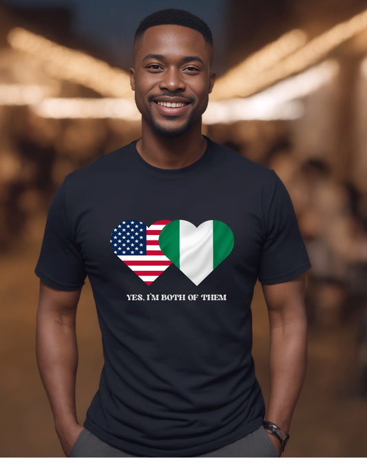 Yes I’m from both with 2 countries flags Nigeria USA dual nationality patriotic sweatshirt or Tshirt (Copy) (Copy) (Copy) (Copy)
