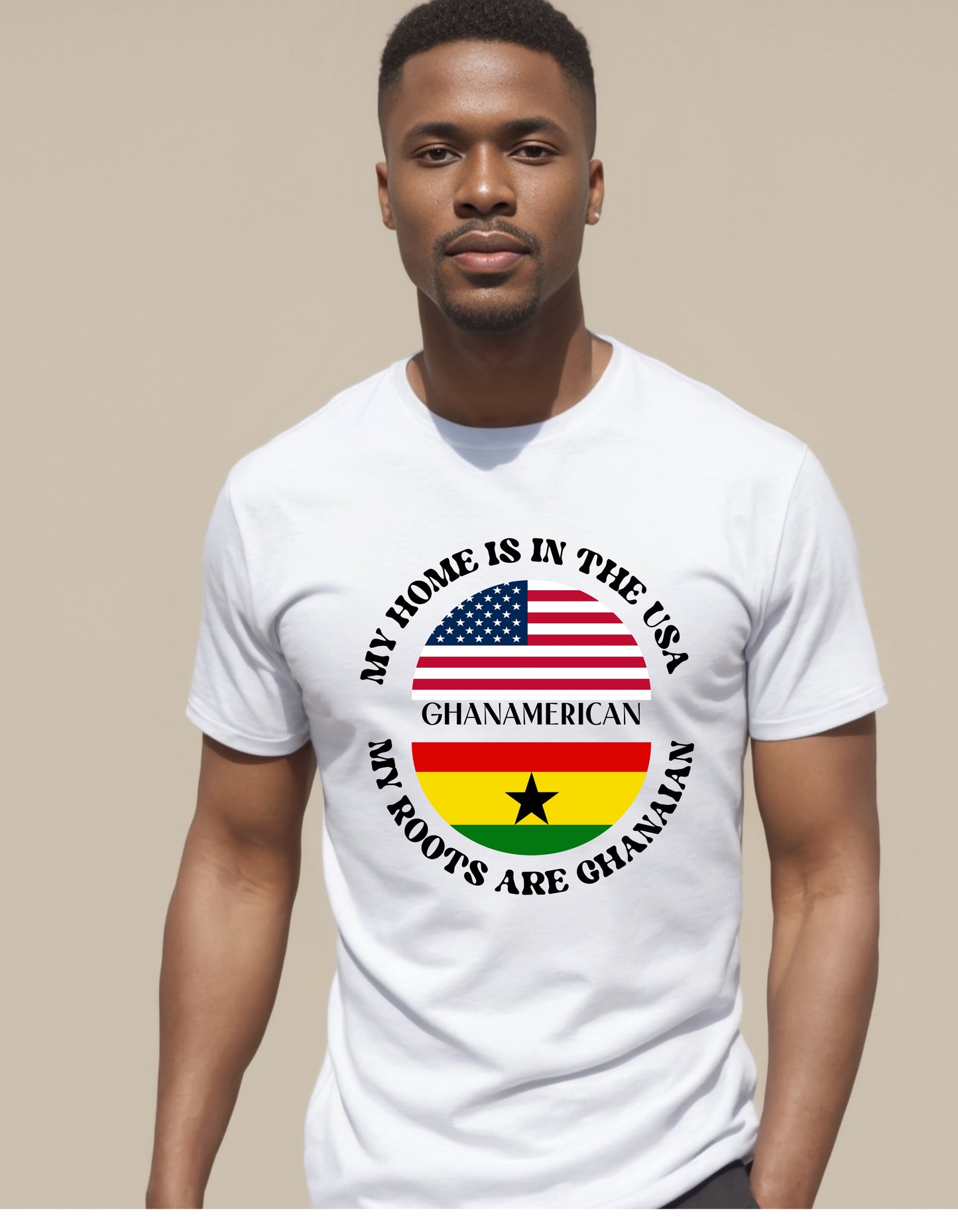 Home is USA My Roots Ghanaian unisex dual nationality patriotic sweatshirt or Tshirt (Copy) (Copy)