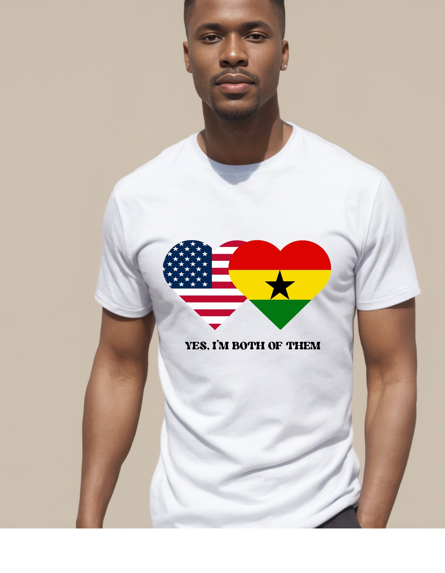 Yes I’m from both with 2 countries flags Ghana  USA dual nationality  patriotic sweatshirt or Tshirt unisex