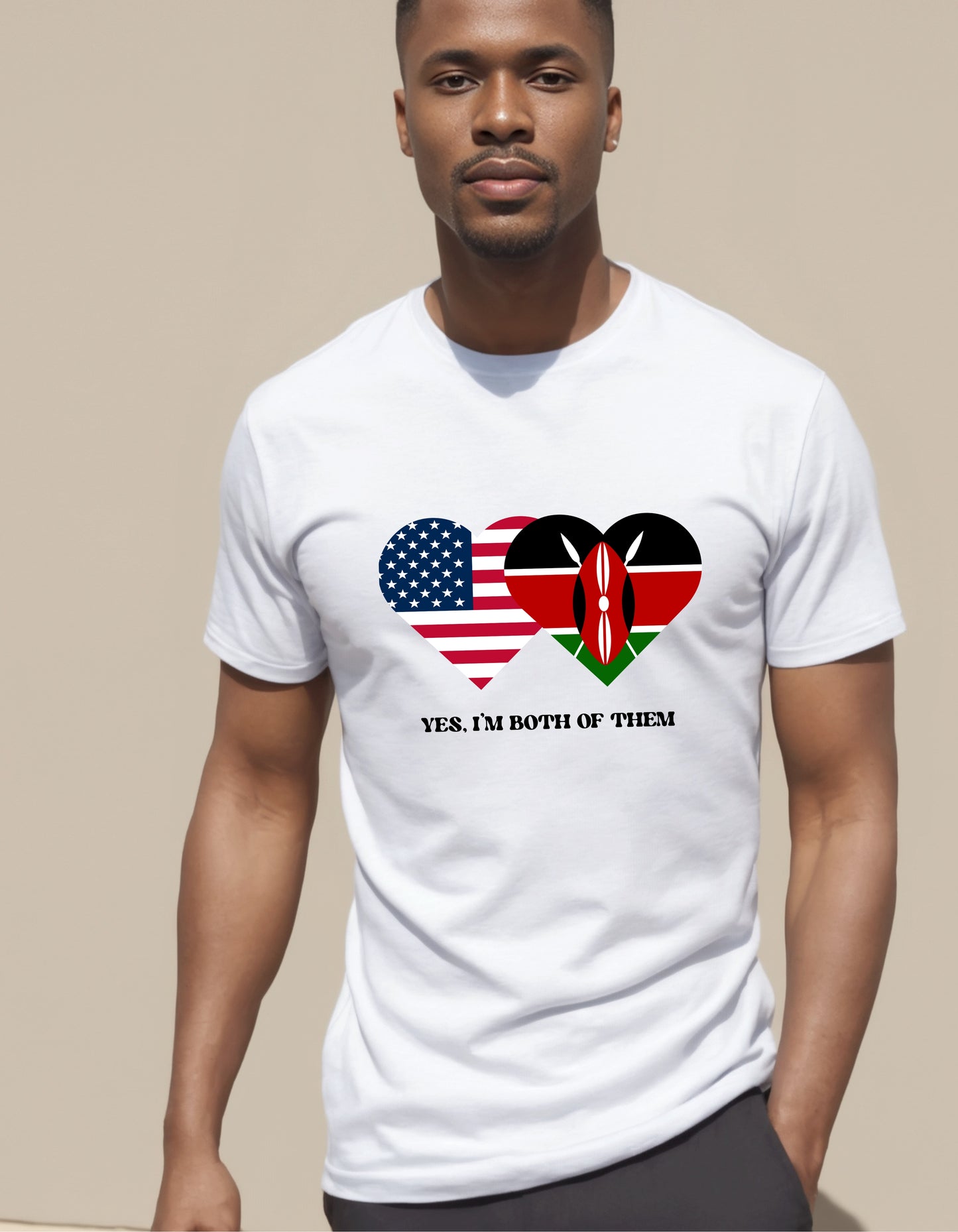 Yes I’m from both with 2 countries flags Kenya USA dual nationality patriotic sweatshirt or Tshirt (Copy) (Copy)