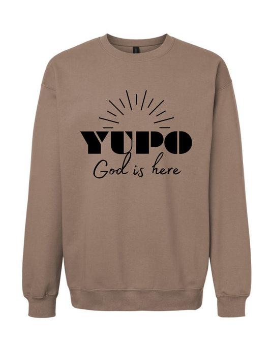 Inspirational African English Swahili YUPO God is here sweatshirt or Tshirt comfortable fit     )