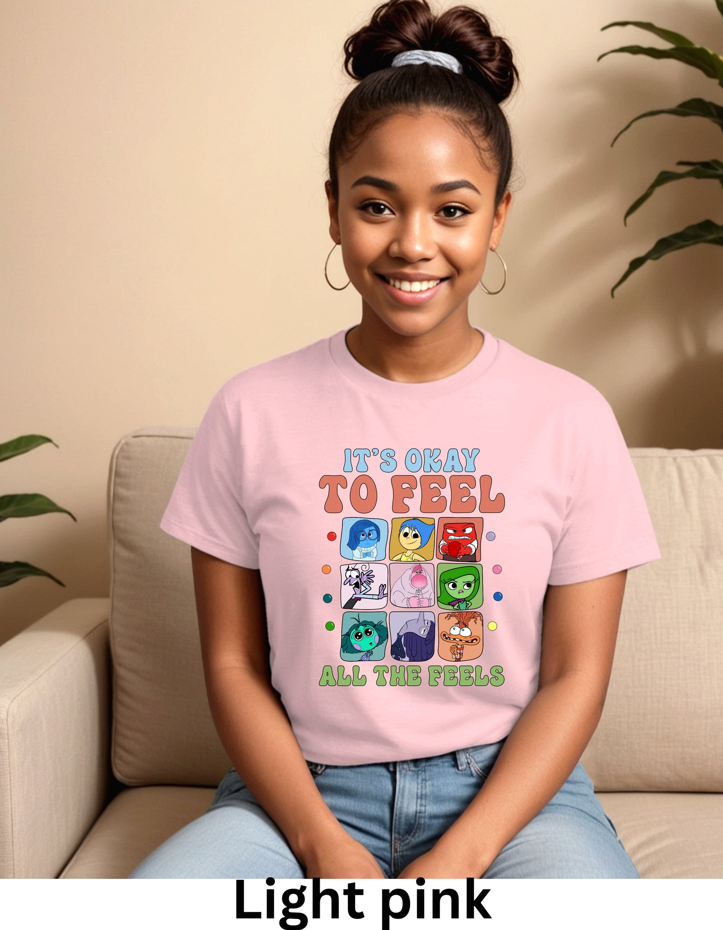 It’s ok to feel anxious ,joy,envy movie inspired feelings shirt comfortable fit